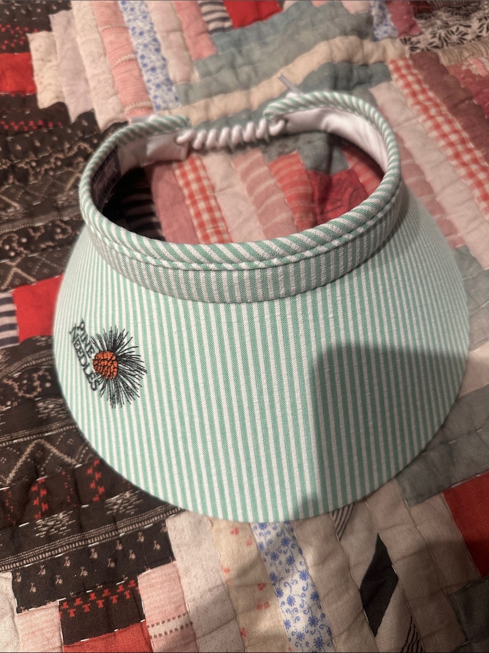 Striped Mint Green Golf Visor - Pine Needles Resort